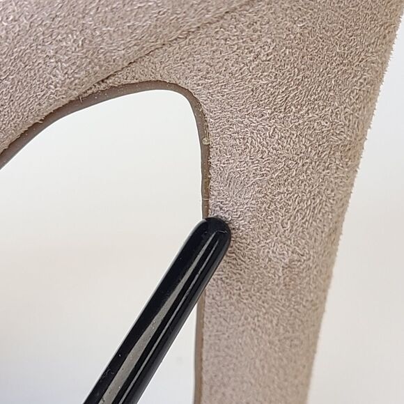 Zigi Soho Kelis Beige Suede Peeptoe Platform Heels Sz 6.5 - Picture 15 of 16